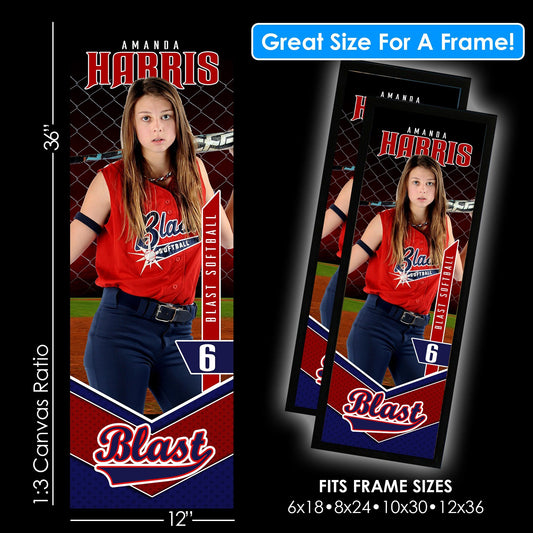 V2 - Diamond - 1:3 Ratio Single Player Poster Template-Photoshop Template - PSMGraphix