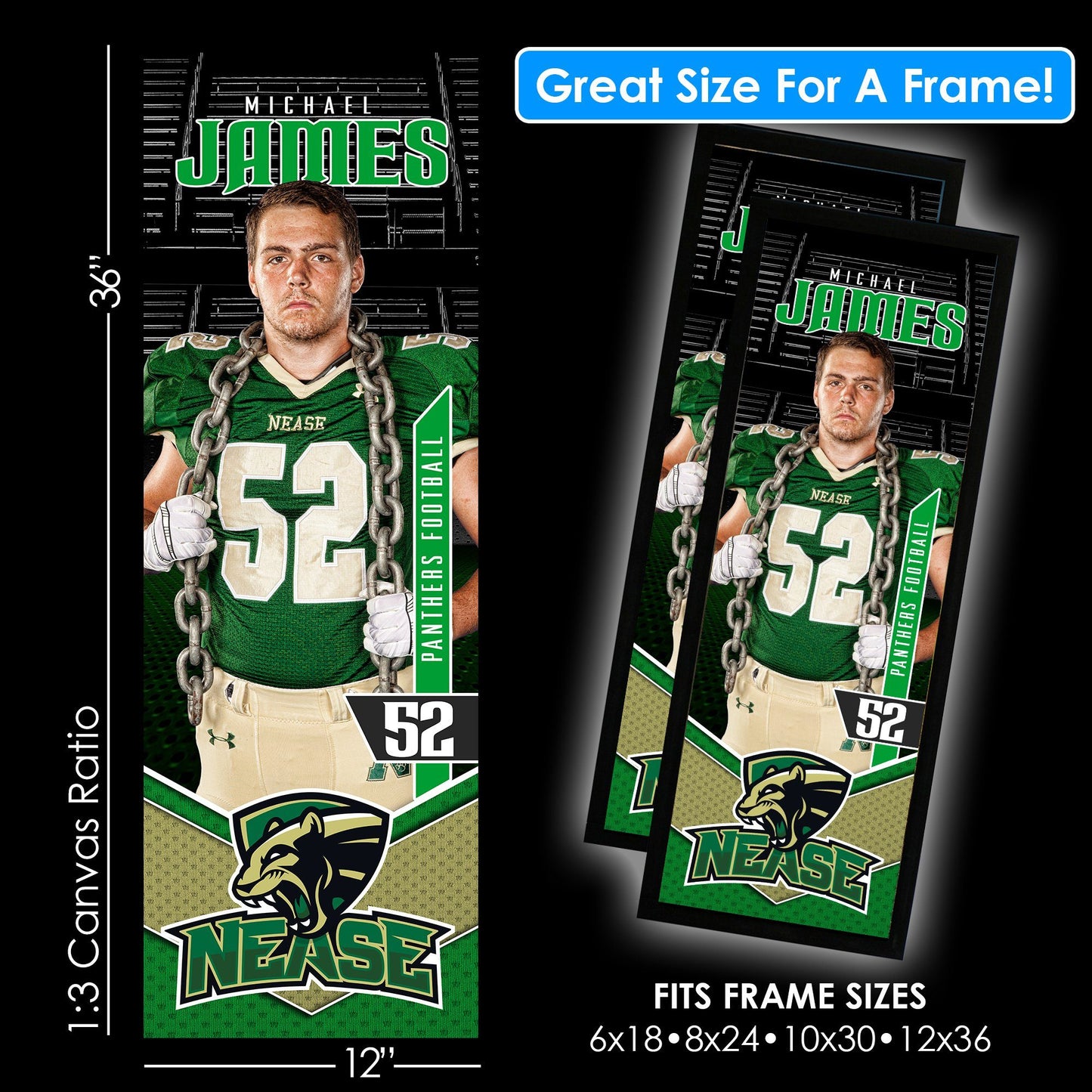V2 - Friday Lights - 1:3 Ratio Single Player Poster Template-Photoshop Template - PSMGraphix