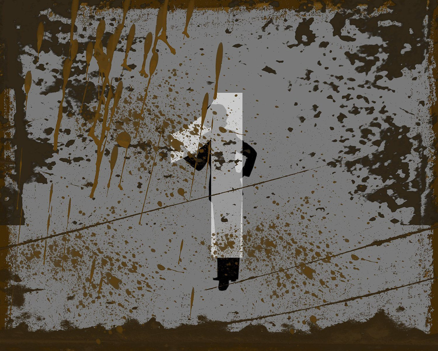 Artist Pallet - Grunge Alley Brown Photo Frame-Photoshop Template - Graphic Authority