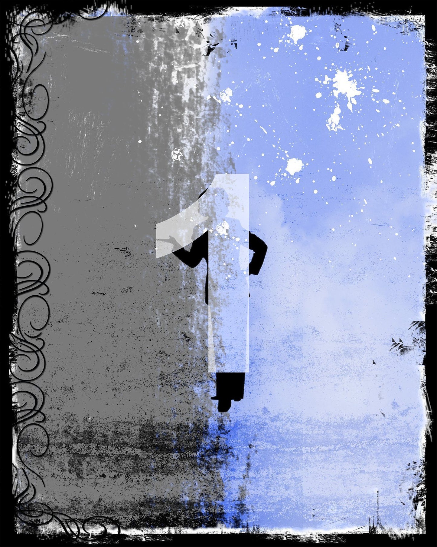 Artist Pallet - Grunge Swirl Photo Frame-Photoshop Template - Graphic Authority