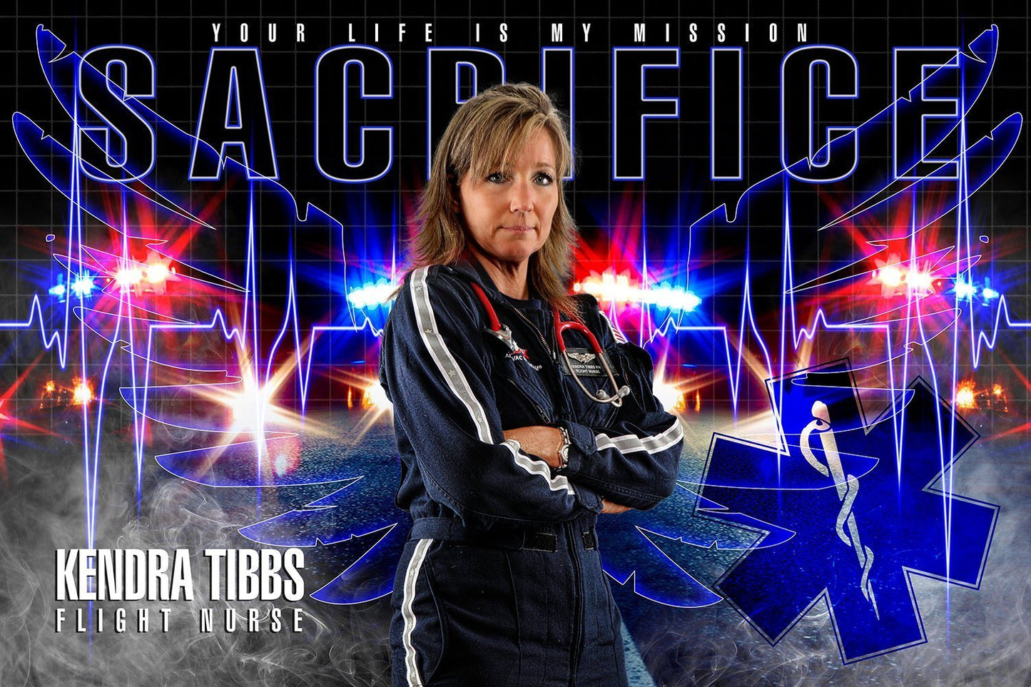 EMT Flight Nurse - V.1 - Heroes Series - Poster/Banner H-Photoshop Template - Photo Solutions