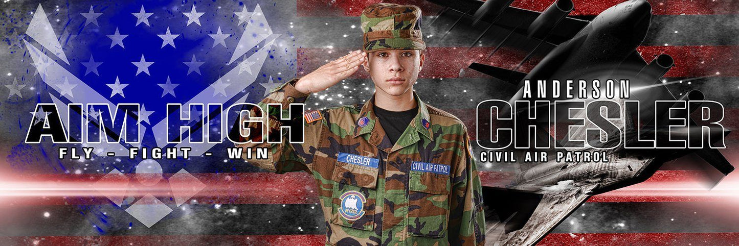 Air Force - V.2 - Poster/Banner Panoramic-Photoshop Template - Photo Solutions