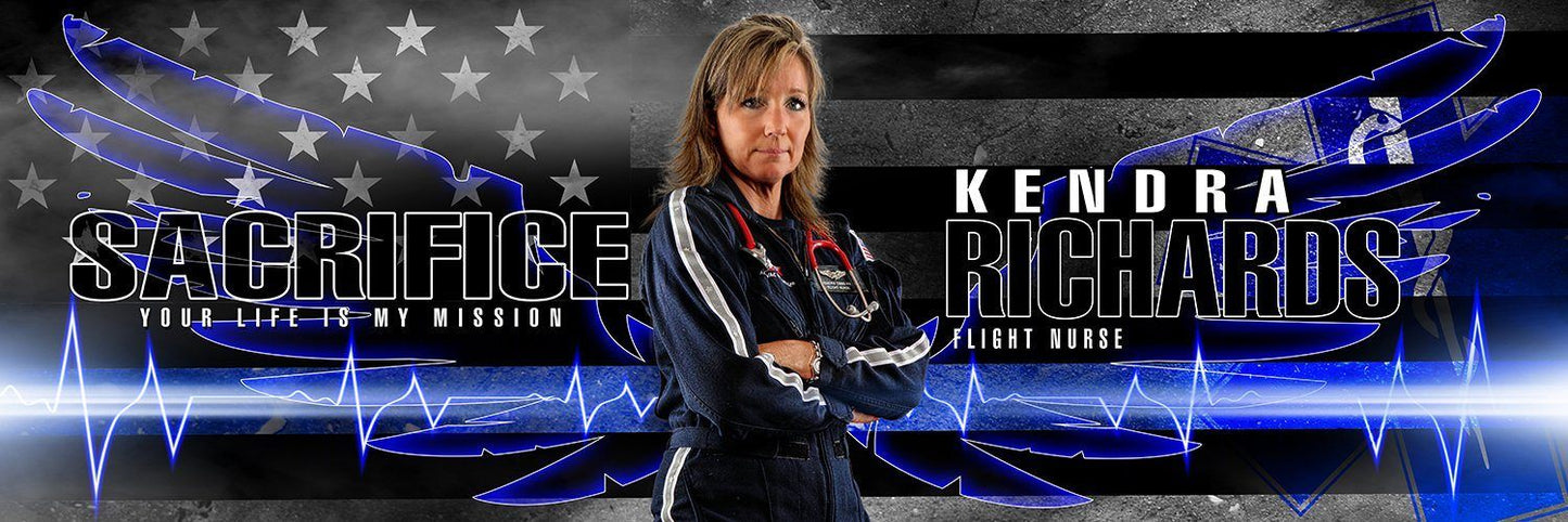 EMT Flight Nurse - V.2 - Poster/Banner Panoramic-Photoshop Template - Photo Solutions