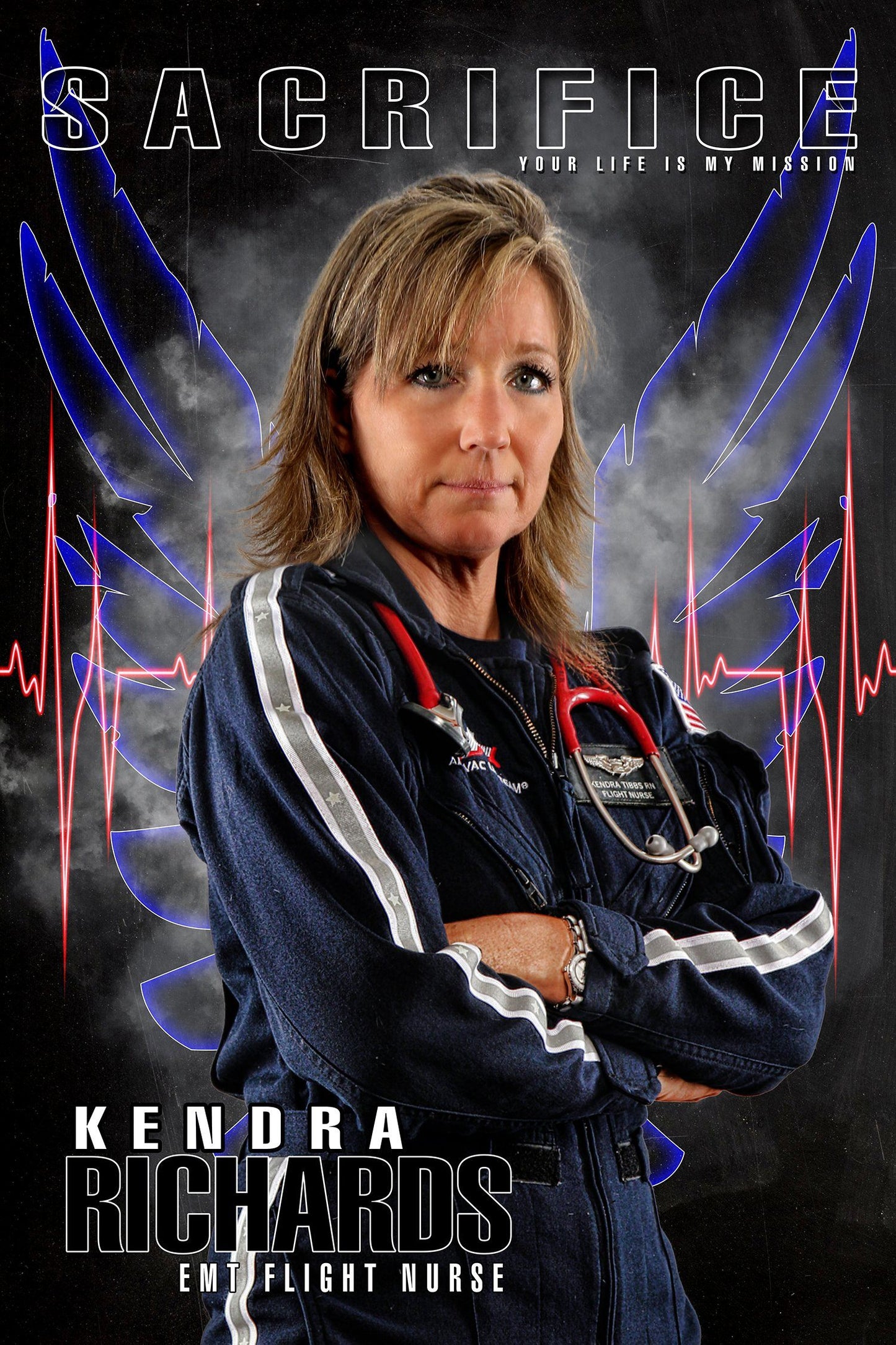 EMT Flight Nurse - V.3 - Heroes Series - Poster/Banner-Photoshop Template - Photo Solutions