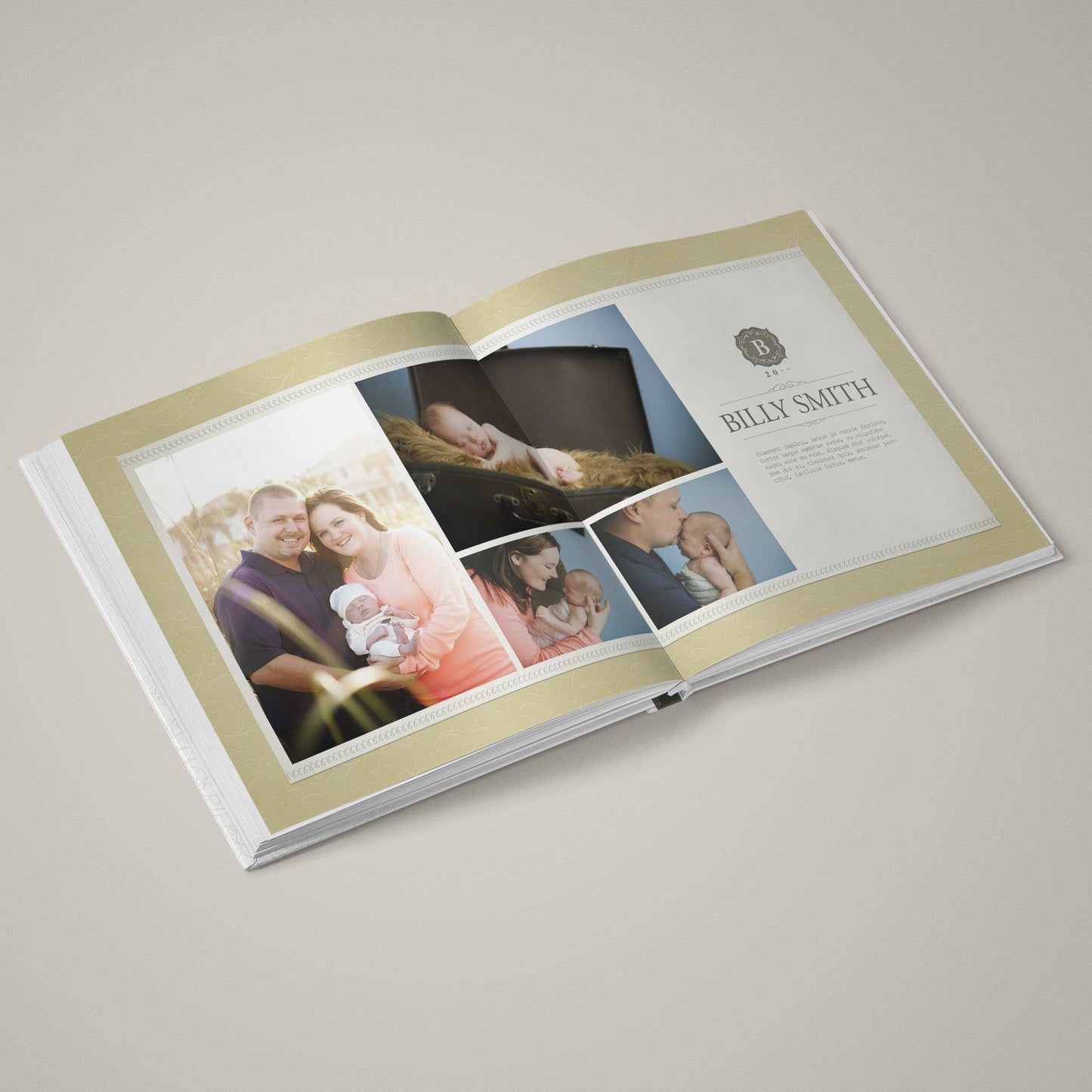 Honey Bee - 12x24 - Album Spreads-Photoshop Template - Graphic Authority