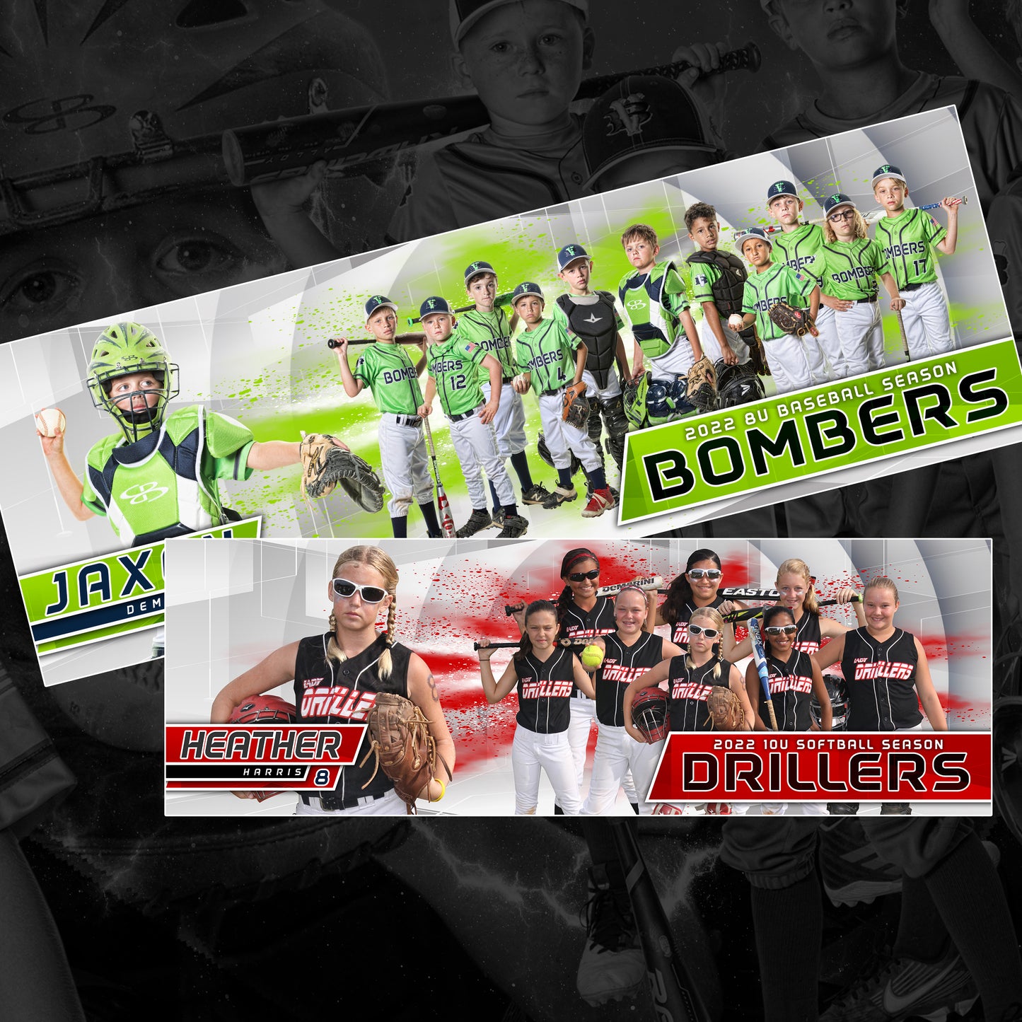 Tech Blast - Cinema Series - Team & Individual Panoramic-Photoshop Template - PSMGraphix
