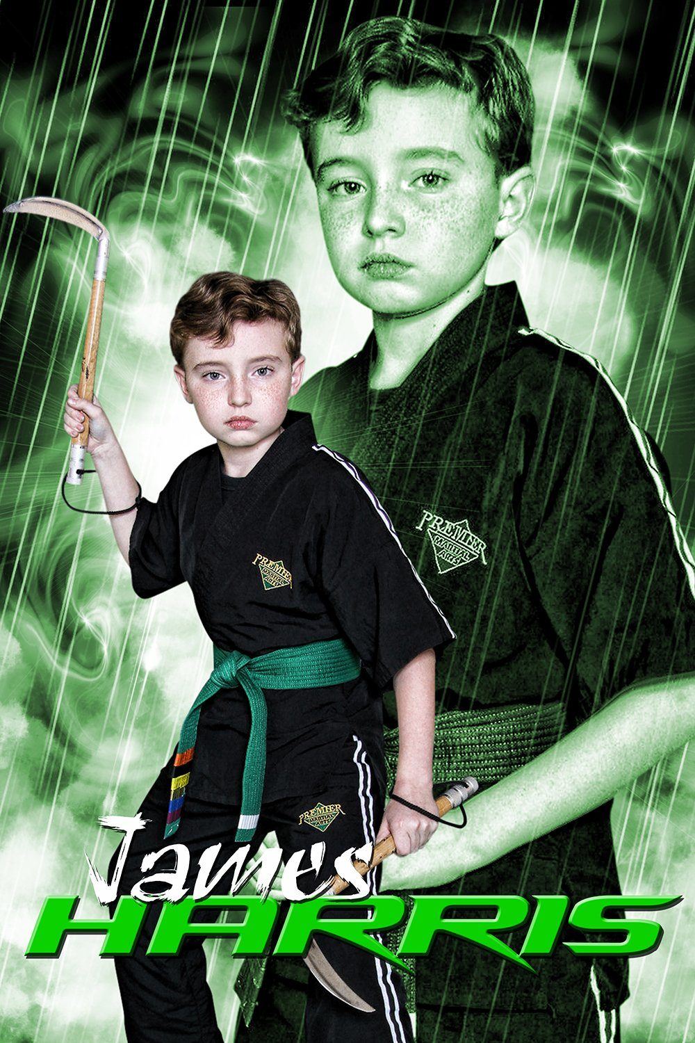 Rain Storm - Martial Arts Series - Poster/Banner V-Photoshop Template - Photo Solutions