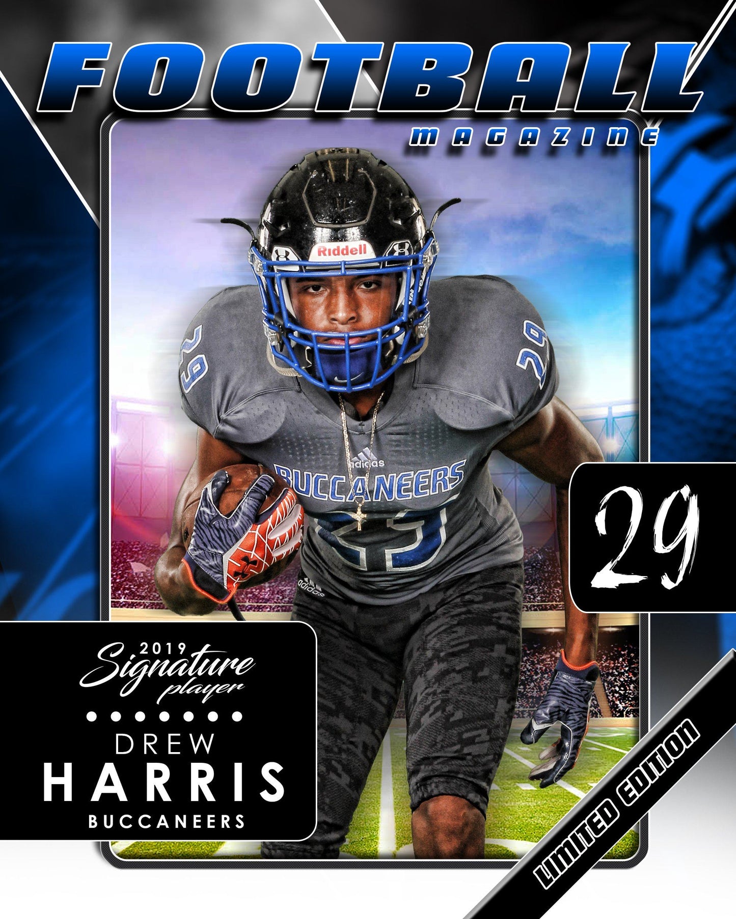 Signature Player - Football - V2 - T&I Drop-In Collection-Photoshop Template - Photo Solutions