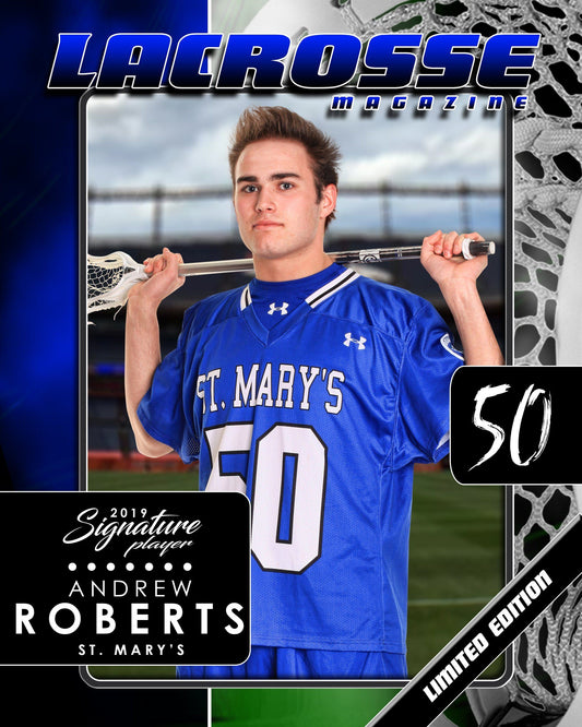 Signature Player - Lacrosse - V1 - Drop-In Magazine Cover Template-Photoshop Template - Photo Solutions