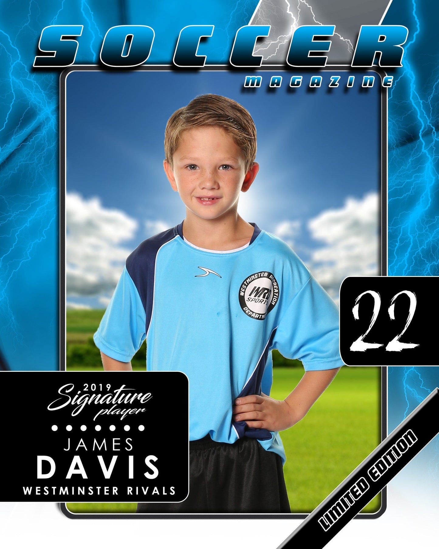 Signature Player - Soccer - V3 - T&I Drop-In Collection-Photoshop Template - Photo Solutions