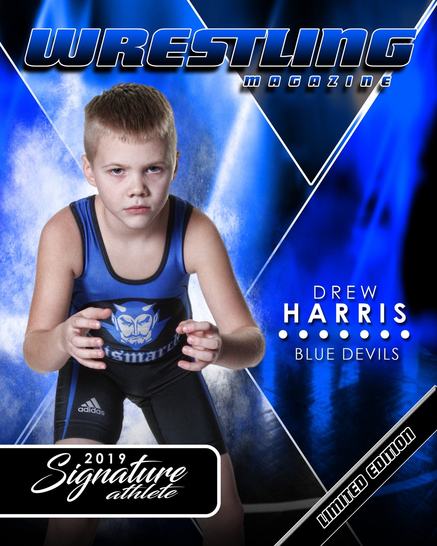 Signature Player - Wrestling - V2 - Extraction Magazine Cover Template-Photoshop Template - Photo Solutions