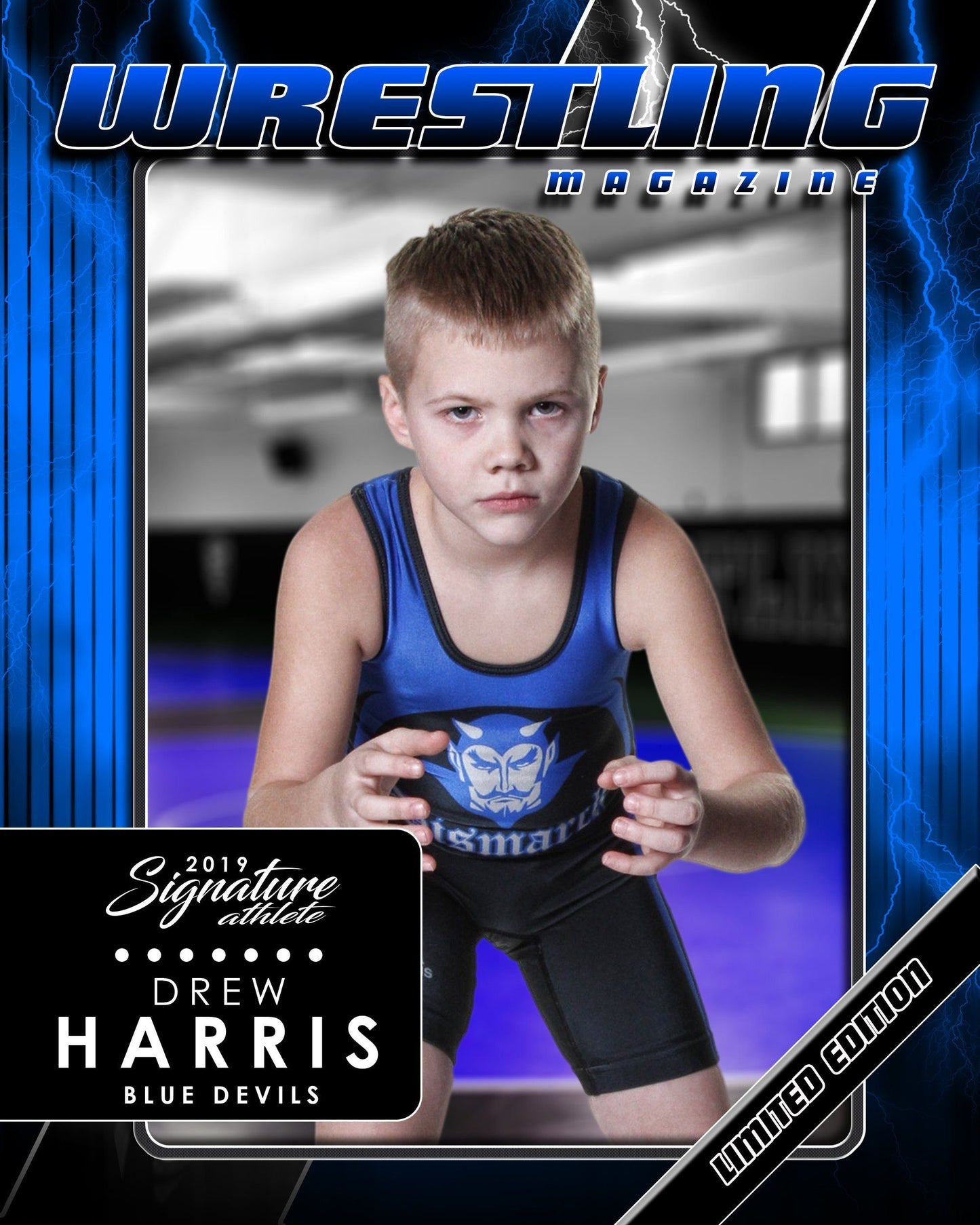 Signature Player - Wrestling - V3 - T&I Drop-In Collection-Photoshop Template - Photo Solutions