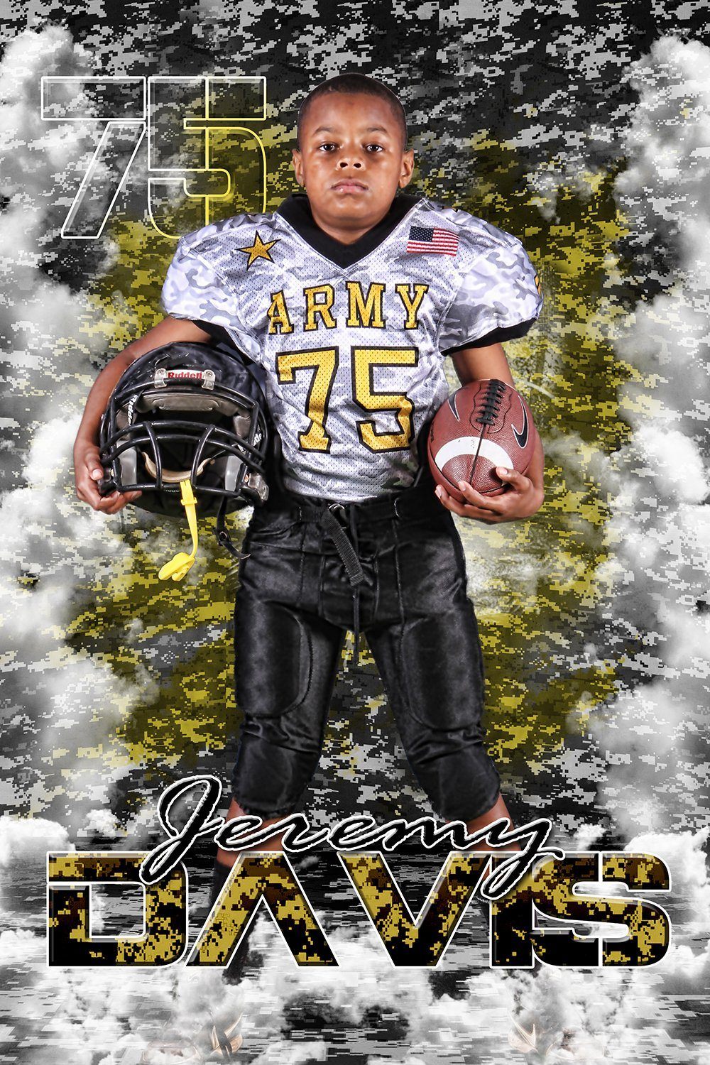 Camo- MVP Series - Player Banner & Poster Template V-Photoshop Template - Photo Solutions