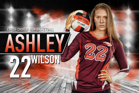 Center Court - MVP Series - Player Banner & Poster Template H-Photoshop Template - Photo Solutions