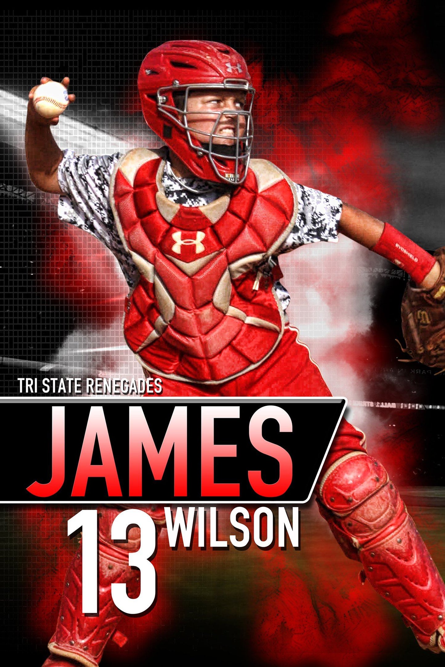 Center Field - MVP Series - Player Banner & Poster Template V-Photoshop Template - Photo Solutions