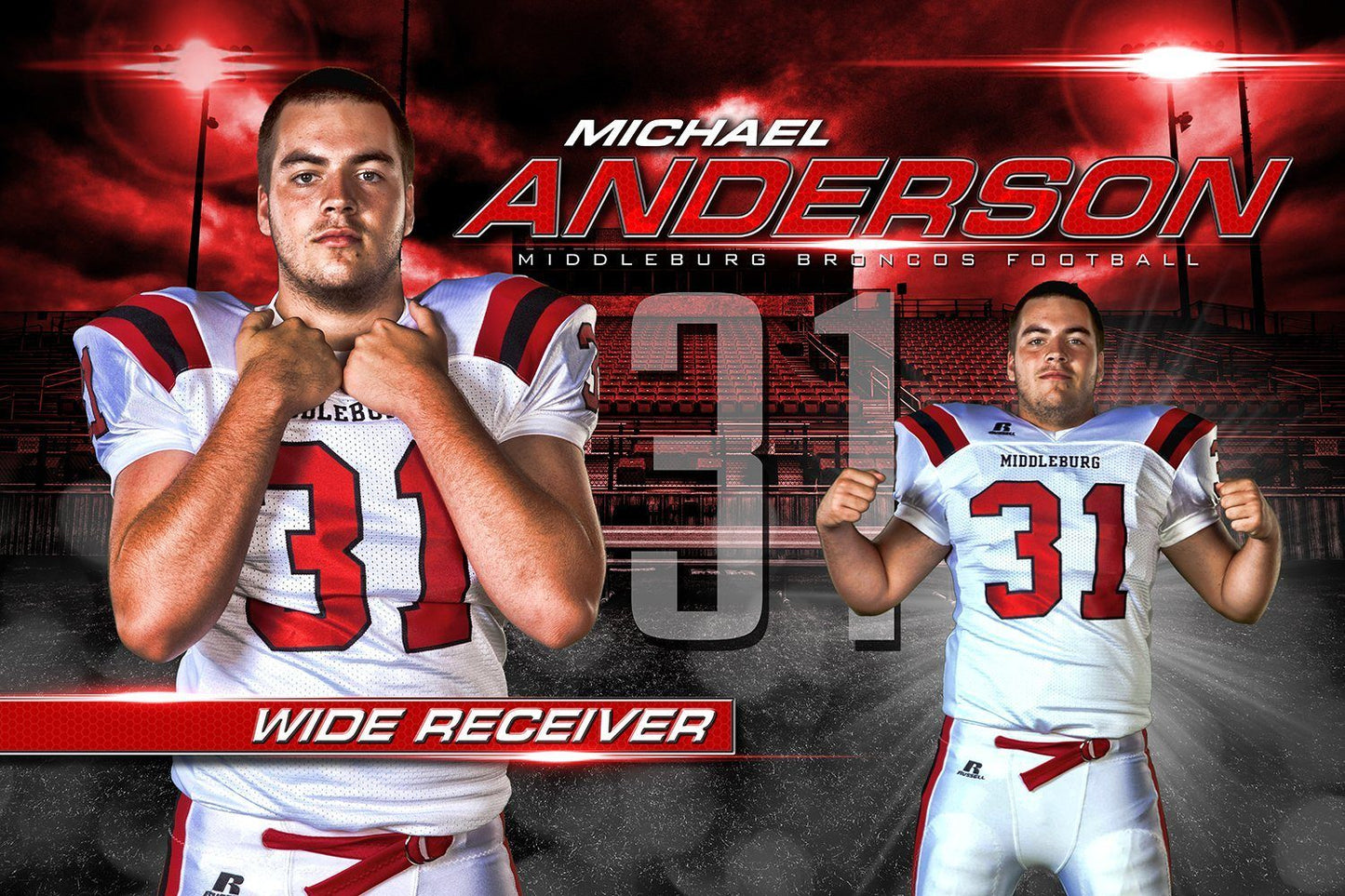 Friday Night Lights - MVP Series - Player Banner & Poster Template H-Photoshop Template - Photo Solutions