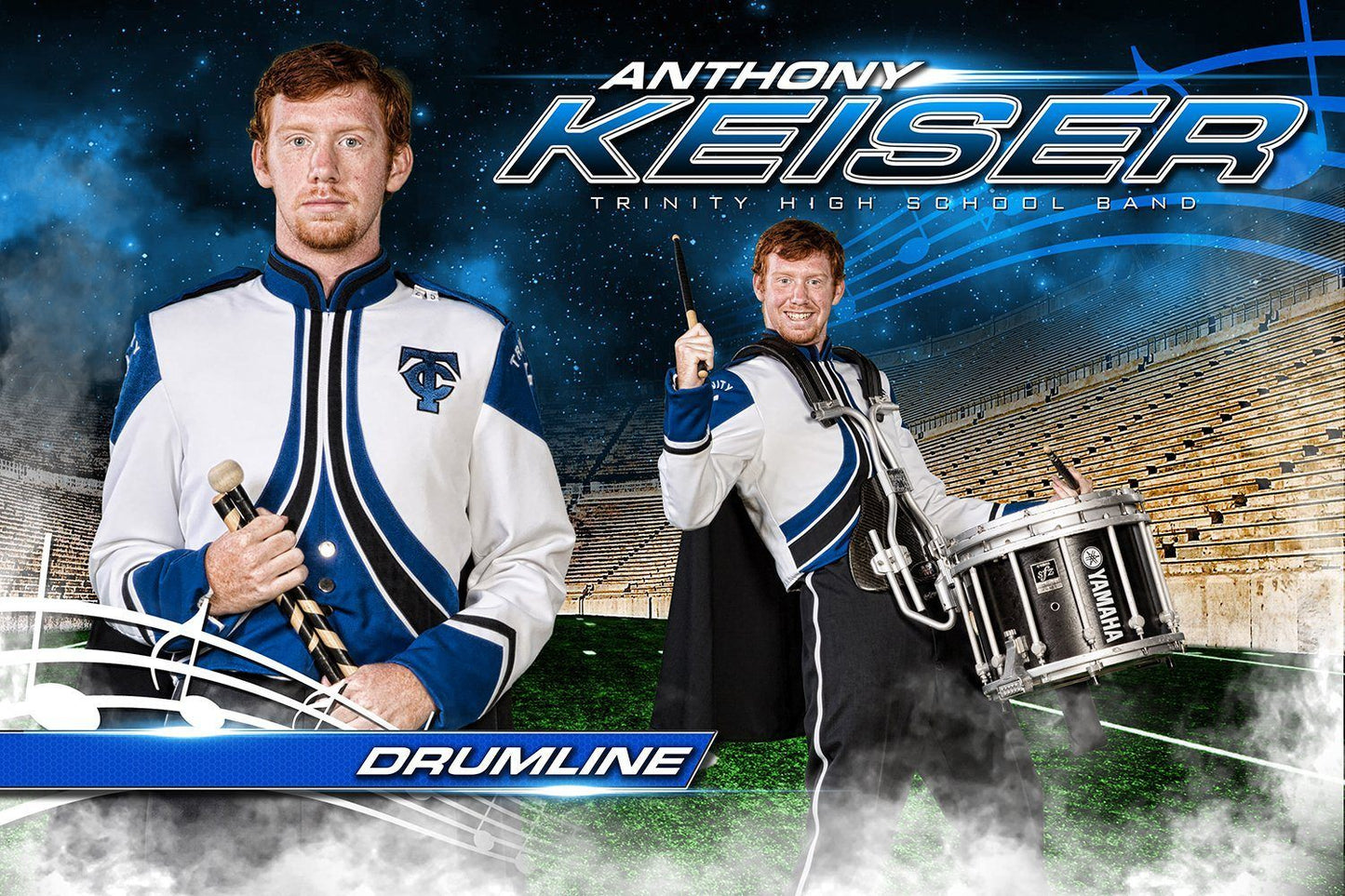 Marching Band - MVP Series - Player Banner & Poster Template H-Photoshop Template - Photo Solutions