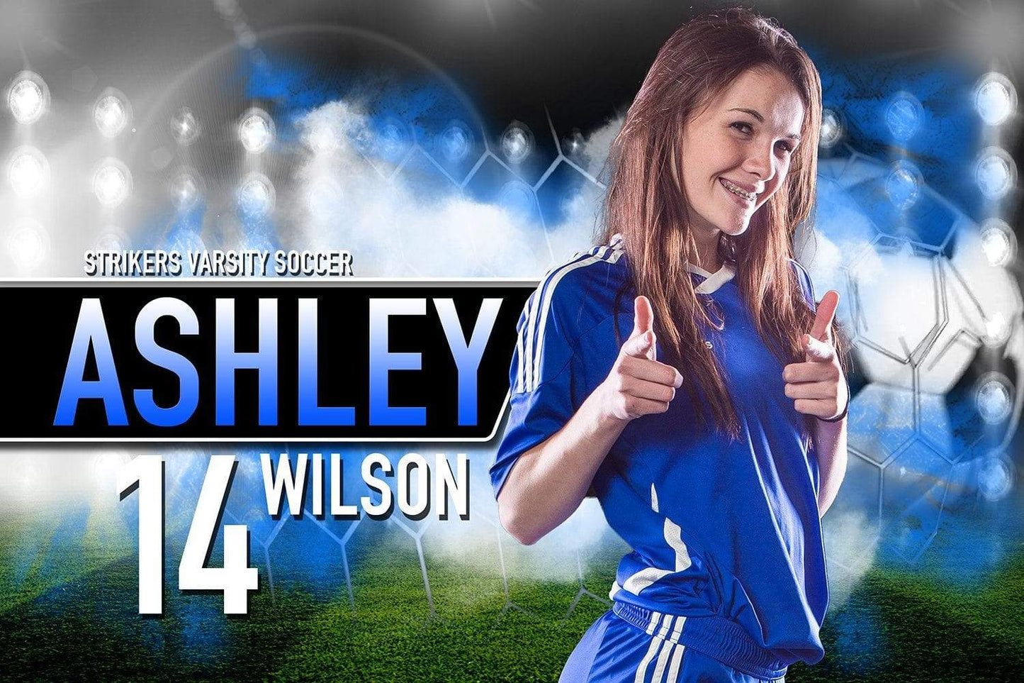 Under The Lights Soccer - MVP Series - Player Banner & Poster Template H-Photoshop Template - Photo Solutions