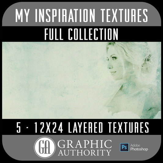 My Inspiration - 12x24 Layered Textures - Full Collection-Photoshop Template - Graphic Authority