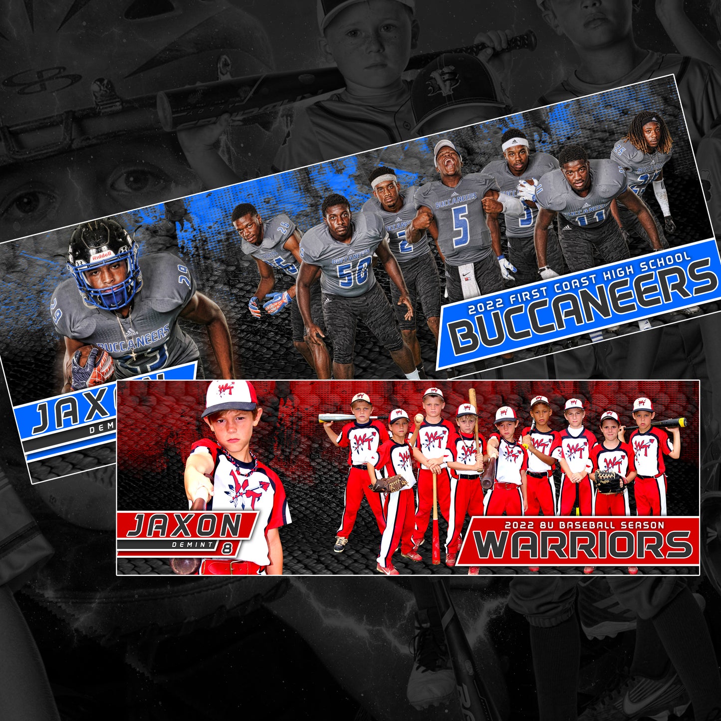 VIPER - Cinema Series - Team & Individual Panoramic-Photoshop Template - PSMGraphix