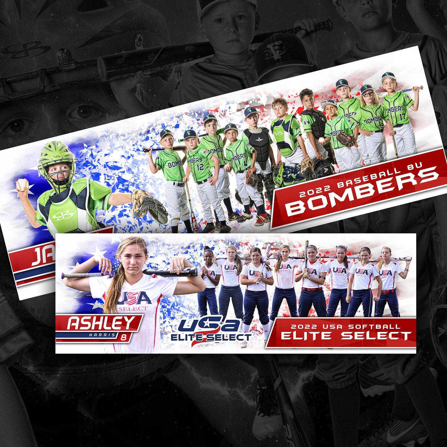 Patriot - Cinema Series - Team & Individual Panoramic-Photoshop Template - PSMGraphix
