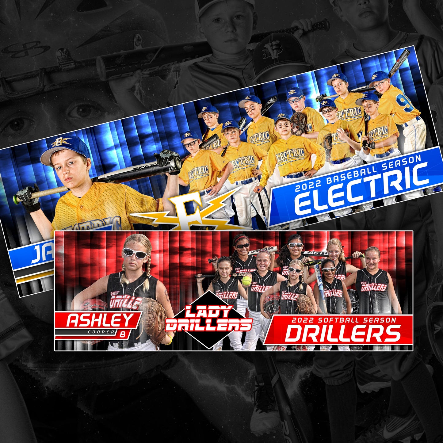 Fire Sky - Cinema Series - Team & Individual Panoramic-Photoshop Template - PSMGraphix