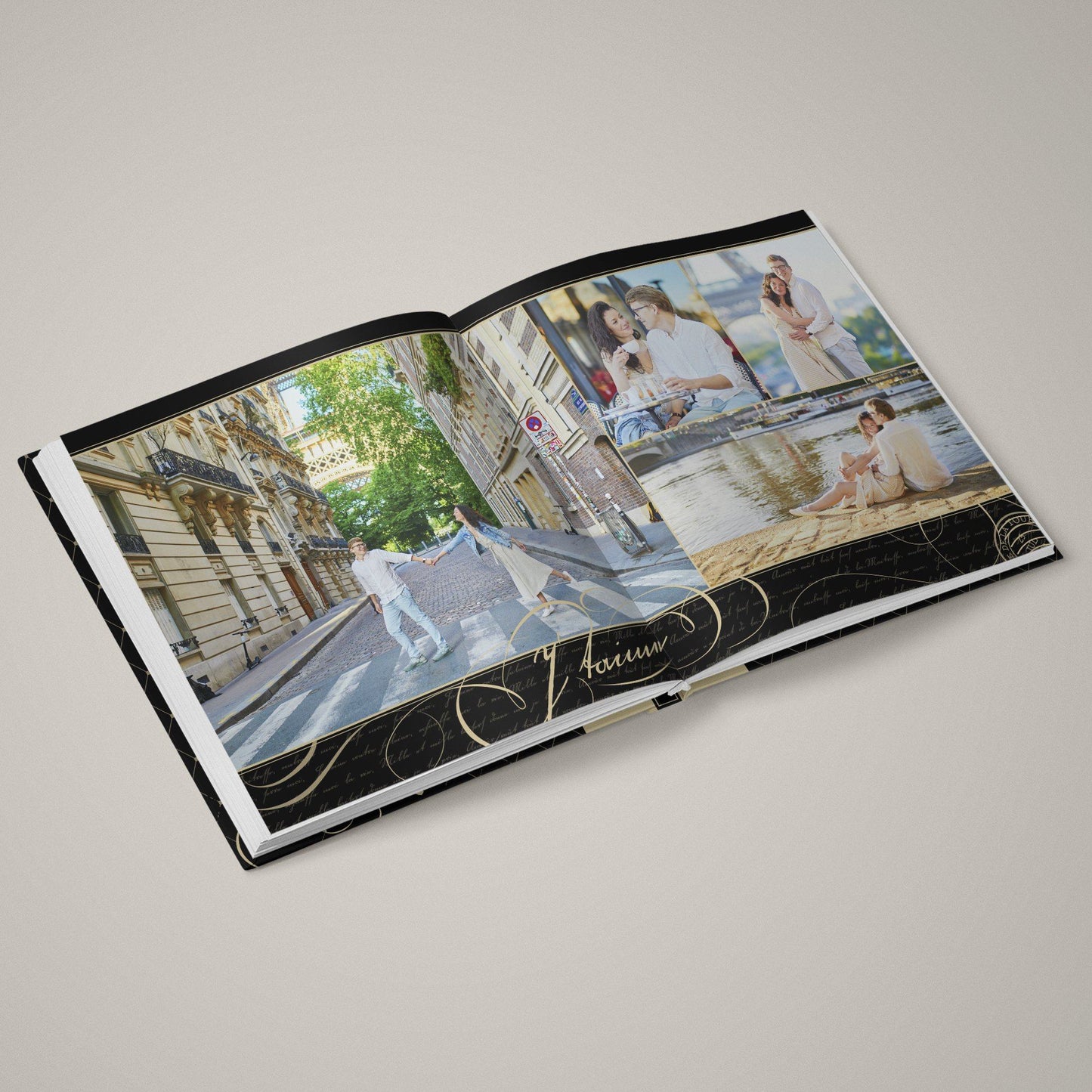 Parisian Noir - 12x24 - Album Spreads-Photoshop Template - Graphic Authority