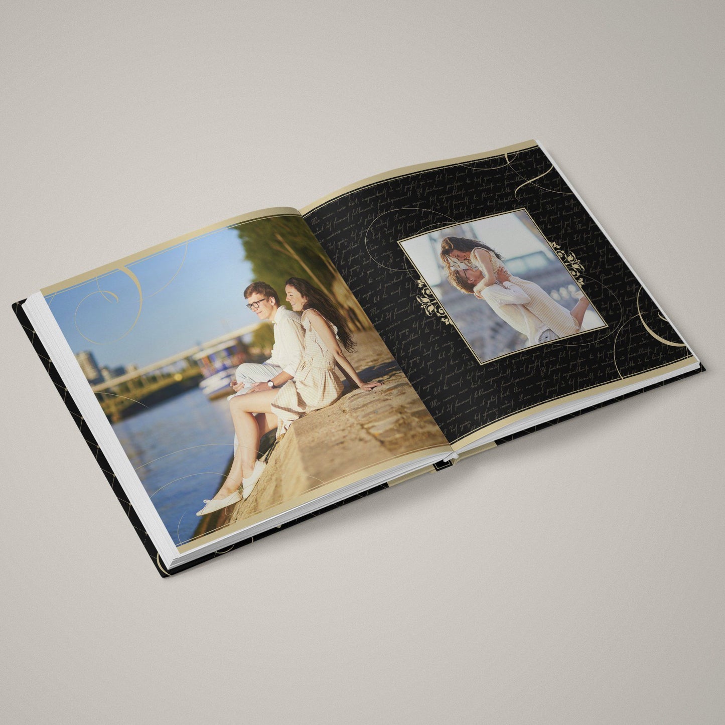 Parisian Noir - 12x24 - Album Spreads-Photoshop Template - Graphic Authority