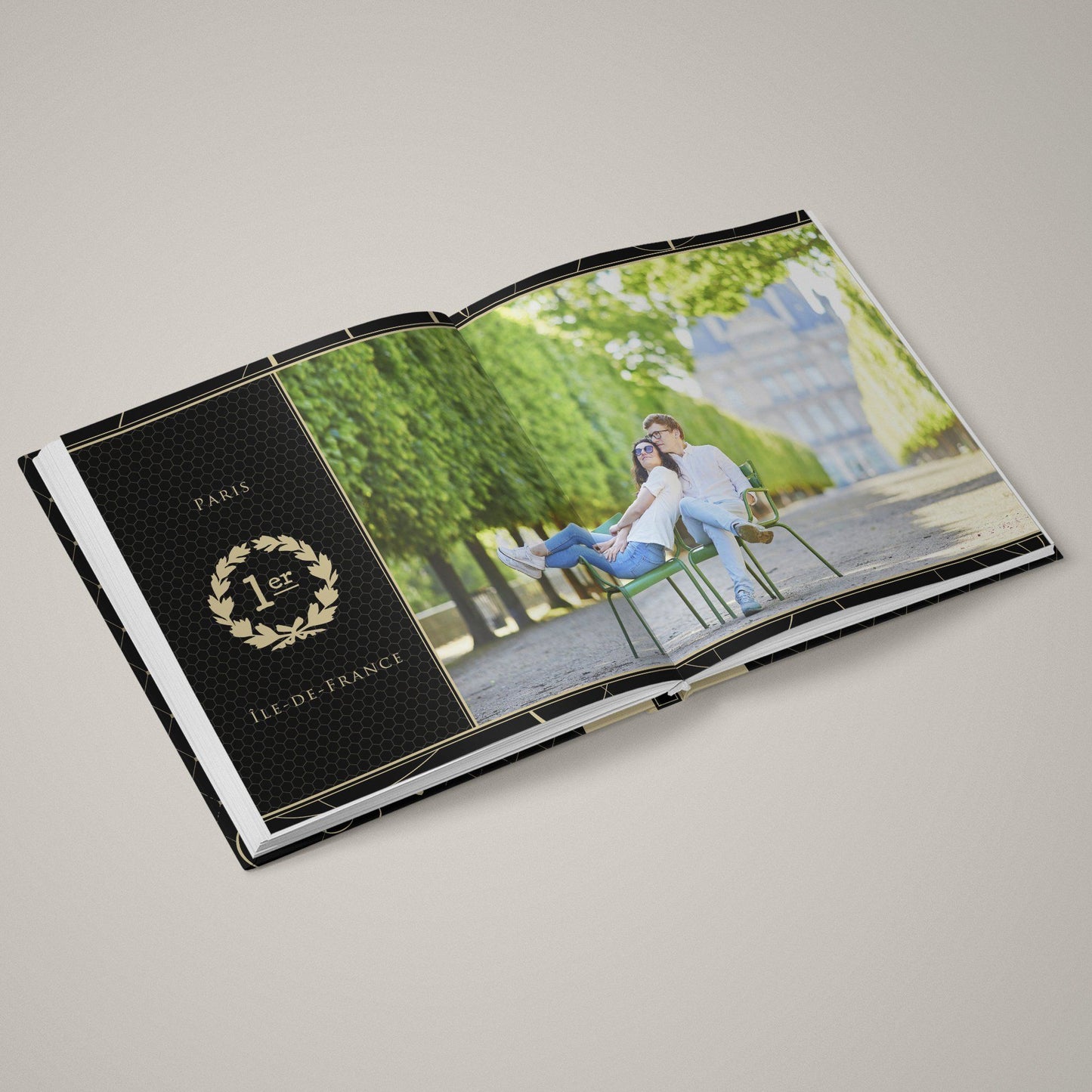 Parisian Noir - 12x24 - Album Spreads-Photoshop Template - Graphic Authority