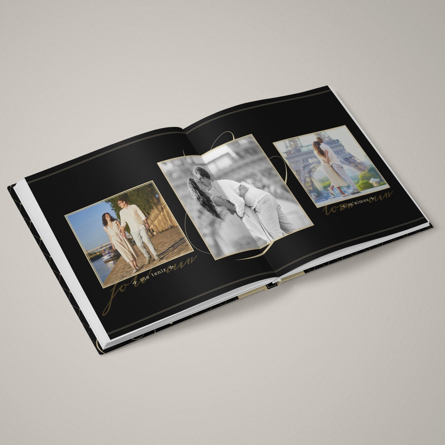 Parisian Noir - 12x24 - Album Spreads-Photoshop Template - Graphic Authority