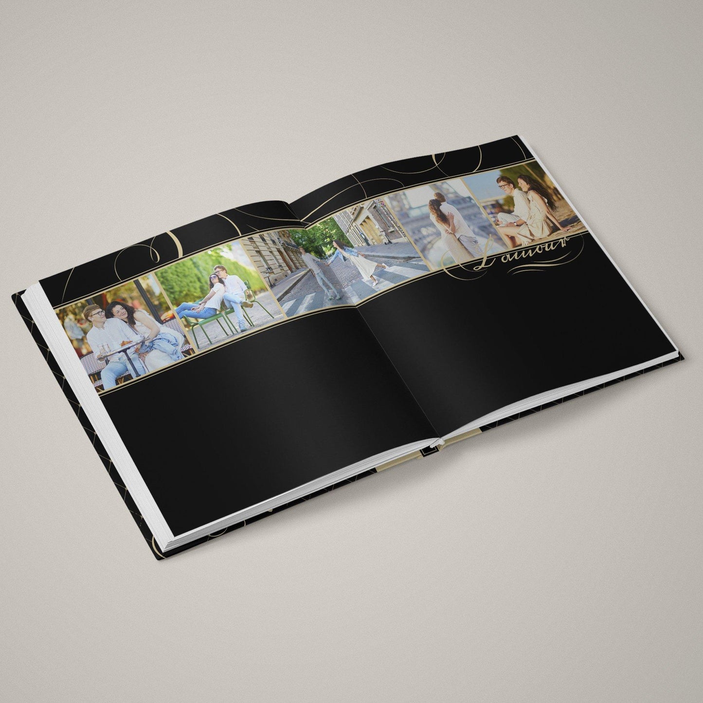 Parisian Noir - 12x24 - Album Spreads-Photoshop Template - Graphic Authority