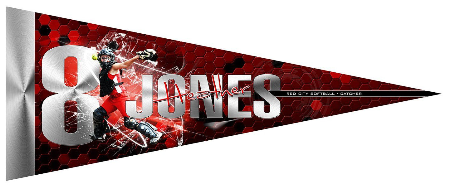 Honeycomb v.3 - Pennant-Photoshop Template - Photo Solutions