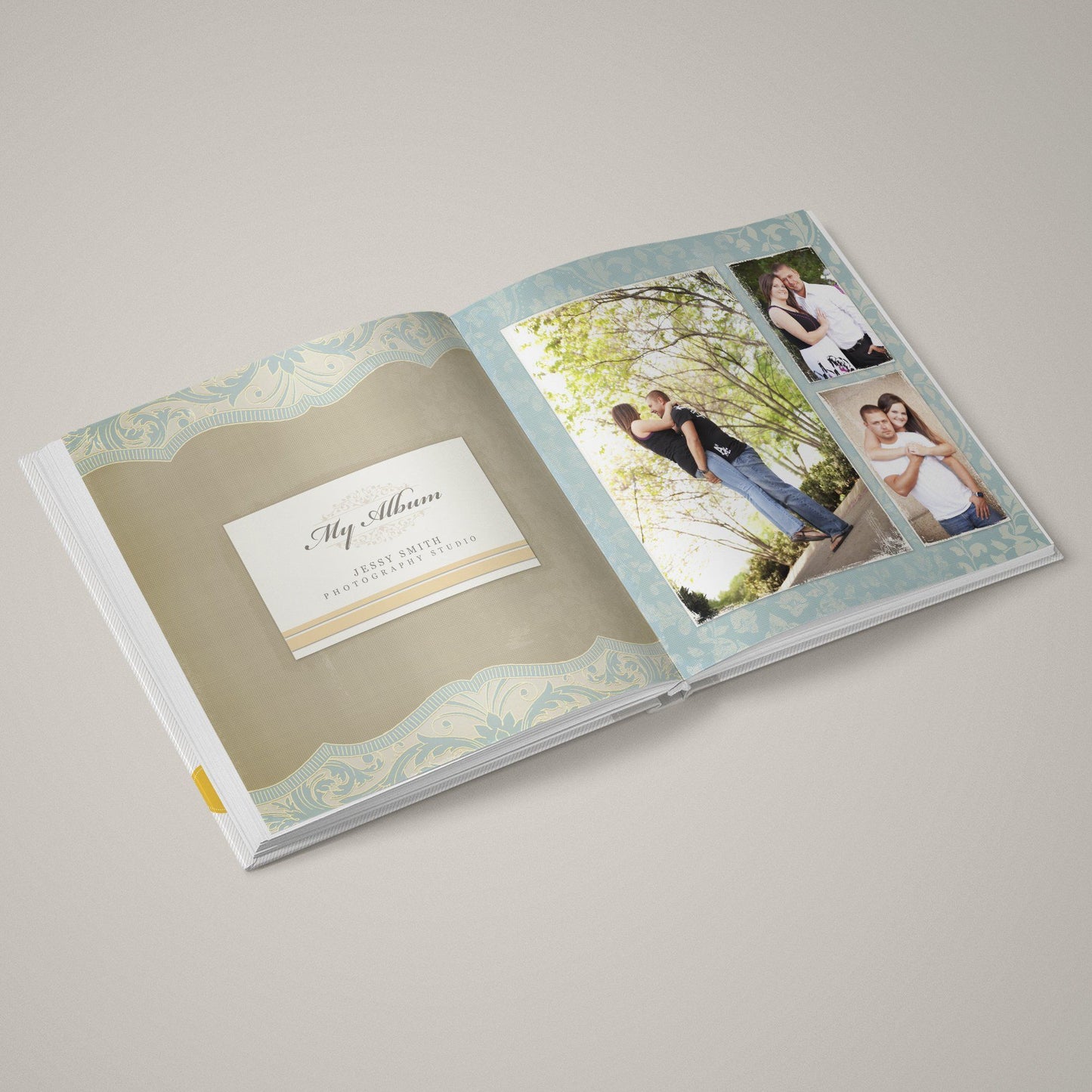 Portrait Masterpiece - Blue - 12x24 - Album Spreads-Photoshop Template - Graphic Authority