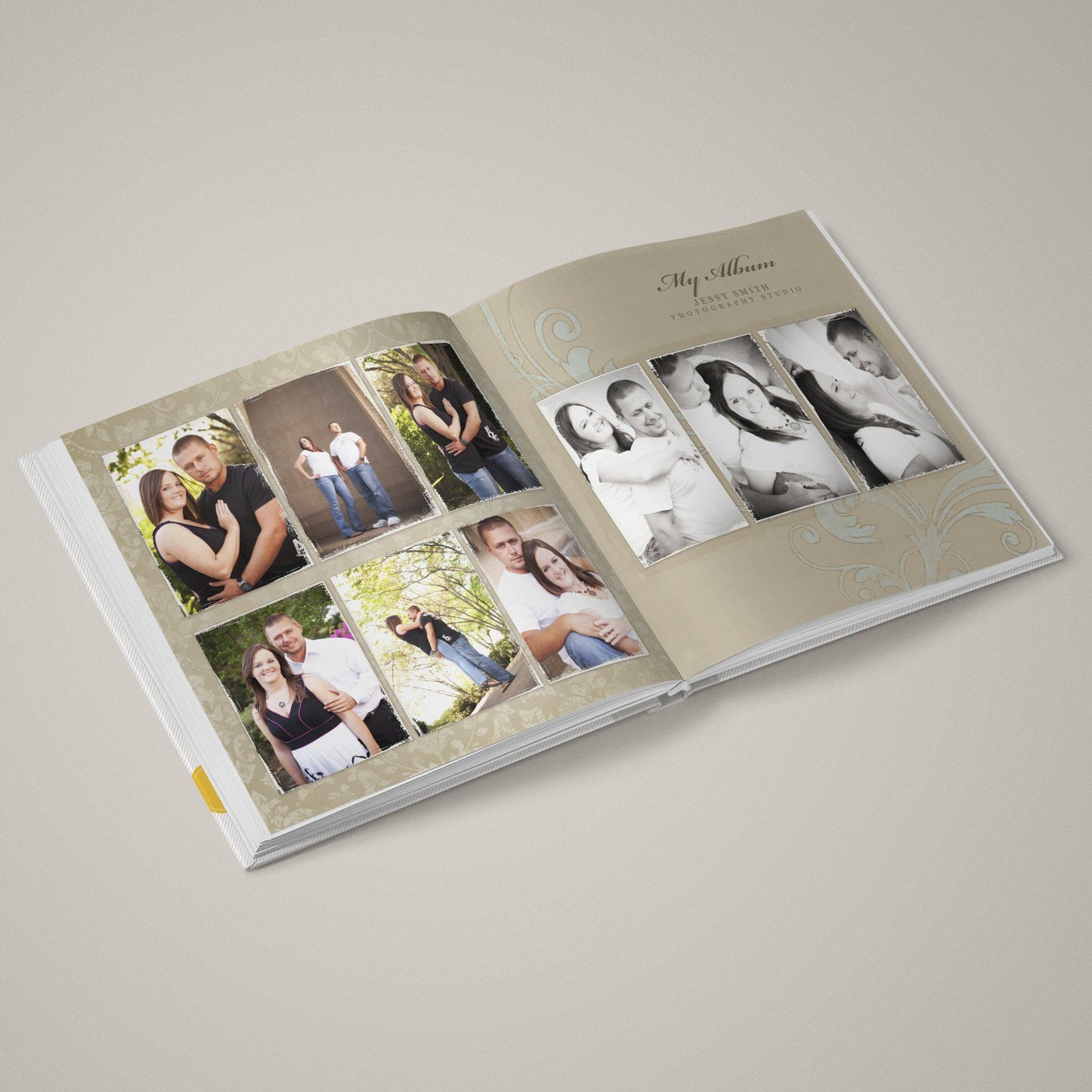 Portrait Masterpiece - Blue - 12x24 - Album Spreads-Photoshop Template - Graphic Authority
