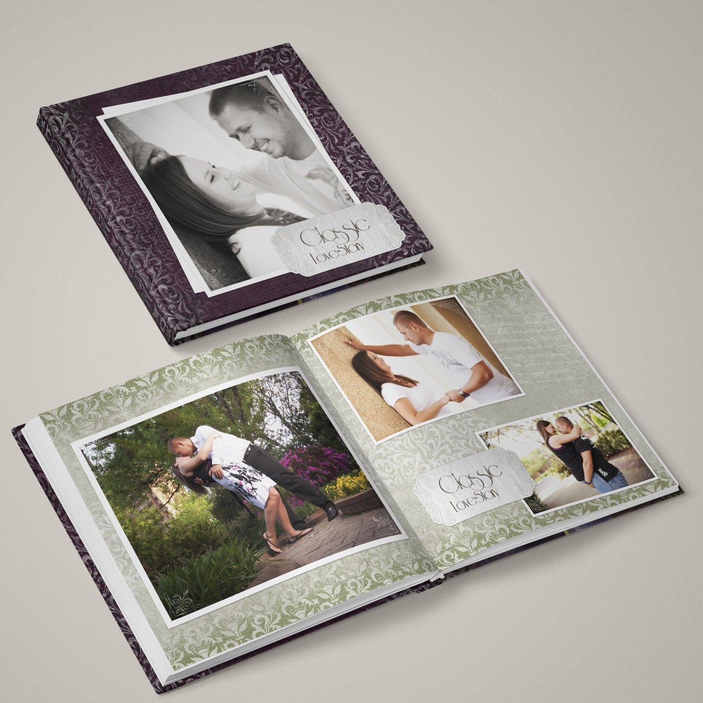 Romance - Classic Love Story - 12x24 - Album Spreads-Photoshop Template - Graphic Authority