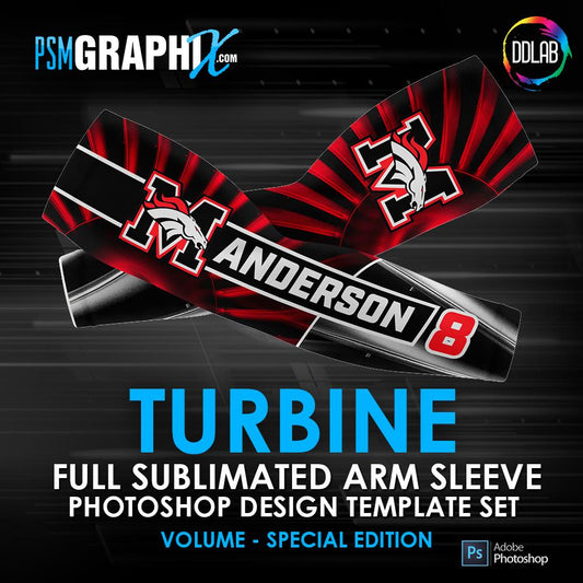 Turbine - Special Edition - Arm Sleeve Photoshop Template-Photoshop Template - PSMGraphix