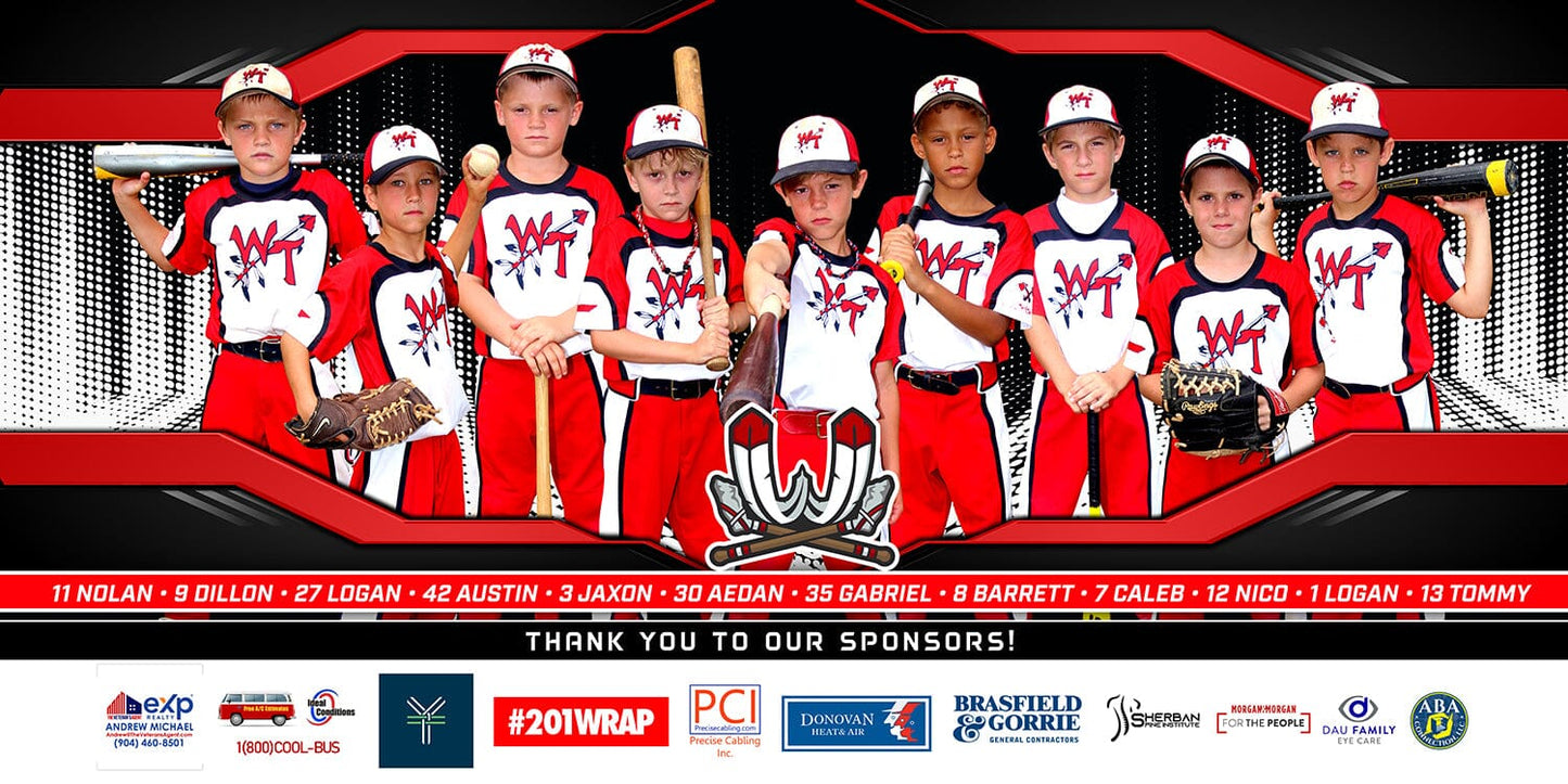 SHIELD - Phoenix Series - 4'x8' Team Field Banner-Photoshop Template - PSMGraphix