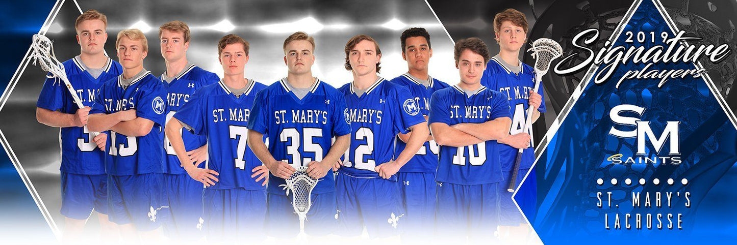 Lacrosse - v.2 - Signature Player - Team Panoramic-Photoshop Template - Photo Solutions