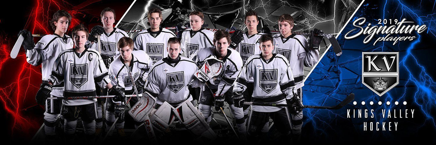 Hockey - v.3 - Signature Player - Team Panoramic-Photoshop Template - Photo Solutions