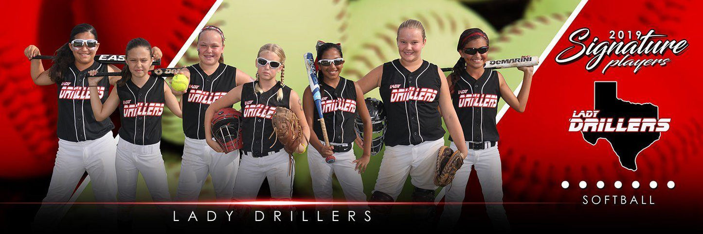 Softball - v.3 - Signature Player - Team Panoramic-Photoshop Template - Photo Solutions