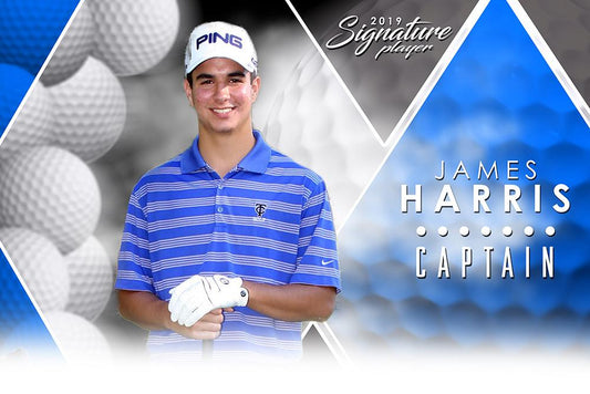Golf- v.2 - Signature Player -H Poster/Banner-Photoshop Template - Photo Solutions