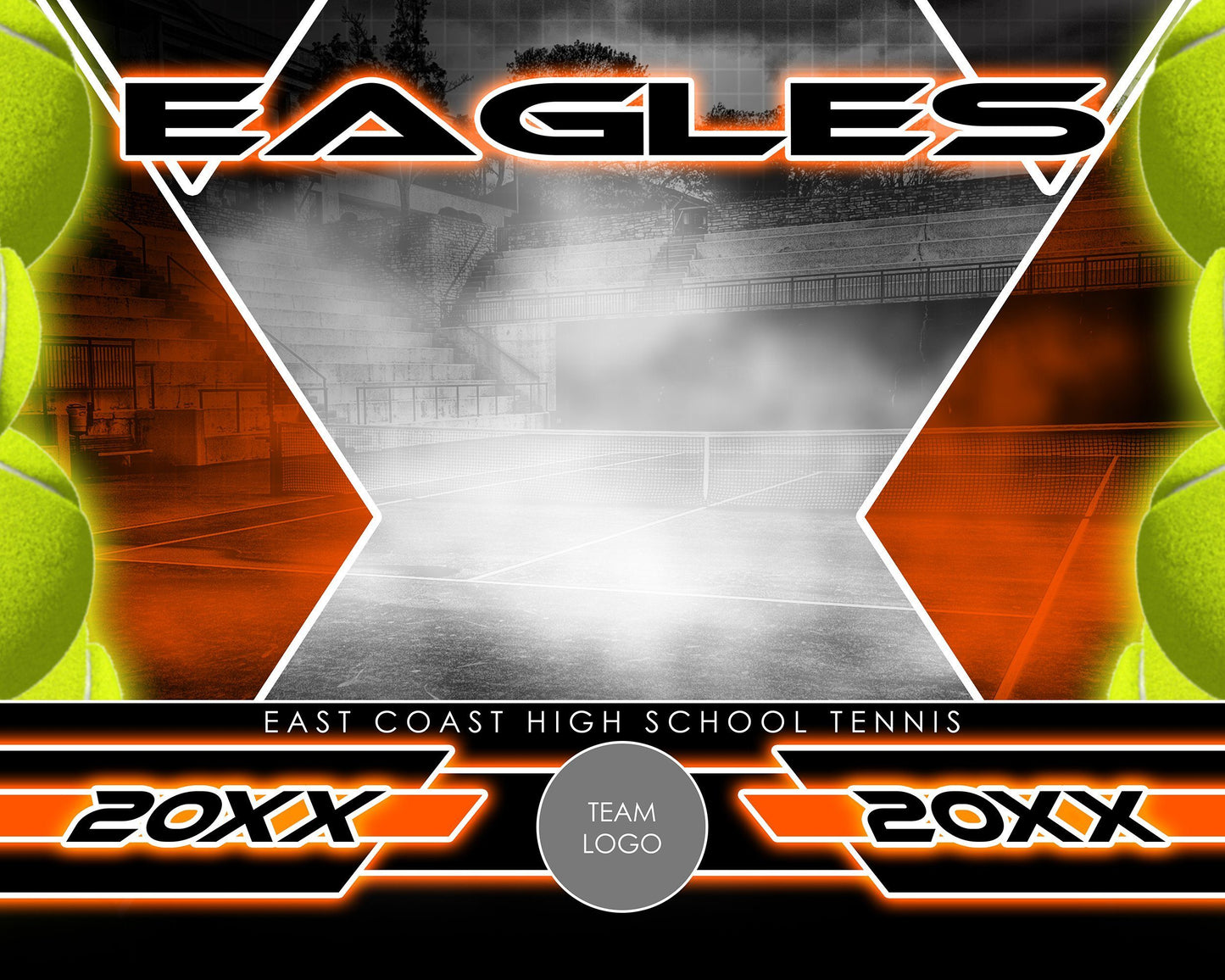 Tennis - Signature Series v.2 - Xtreme Team Photoshop Template-Photoshop Template - Photo Solutions