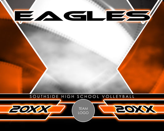 Volleyball - Signature Series v.2 - Xtreme Team Photoshop Template-Photoshop Template - Photo Solutions