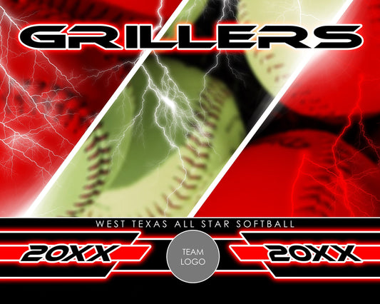 Softball - Signature Series v.3 - Xtreme Team Photoshop Template-Photoshop Template - Photo Solutions
