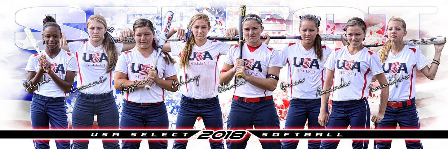 Patriot - Signature Series - Team Panoramic-Photoshop Template - Photo Solutions