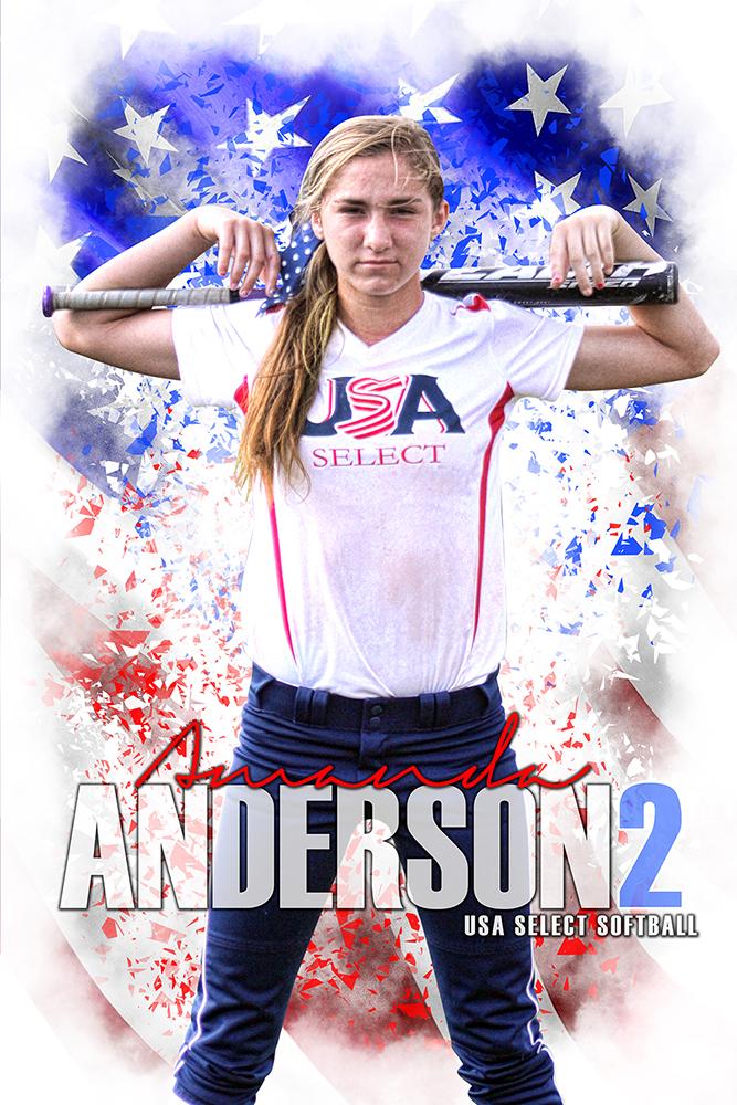Patriot - Signature Series - Player Banner & Poster Template-Photoshop Template - Photo Solutions