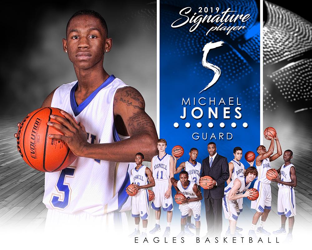 Basketball - v.1 - Signature Player - H T&I Poster/Banner-Photoshop Template - Photo Solutions