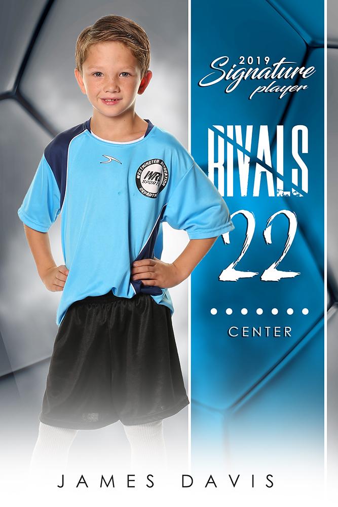 Soccer - v.1 - Signature Player - V Poster/Banner-Photoshop Template - Photo Solutions