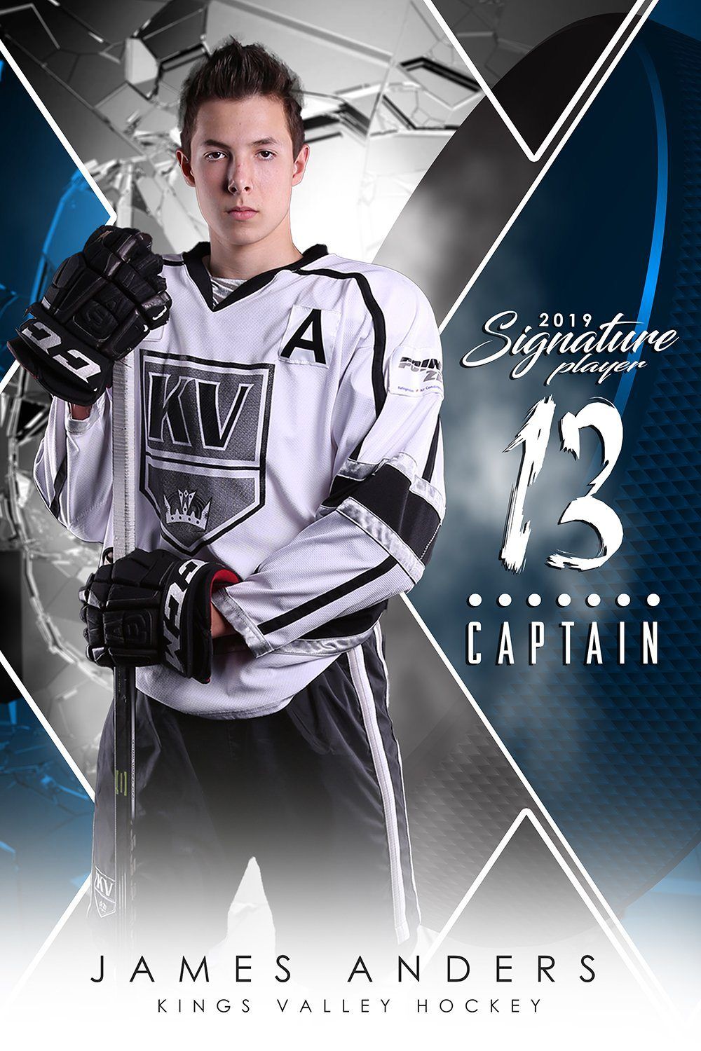 Hockey - v.2 - Signature Player - V-Photoshop Template - Photo Solutions