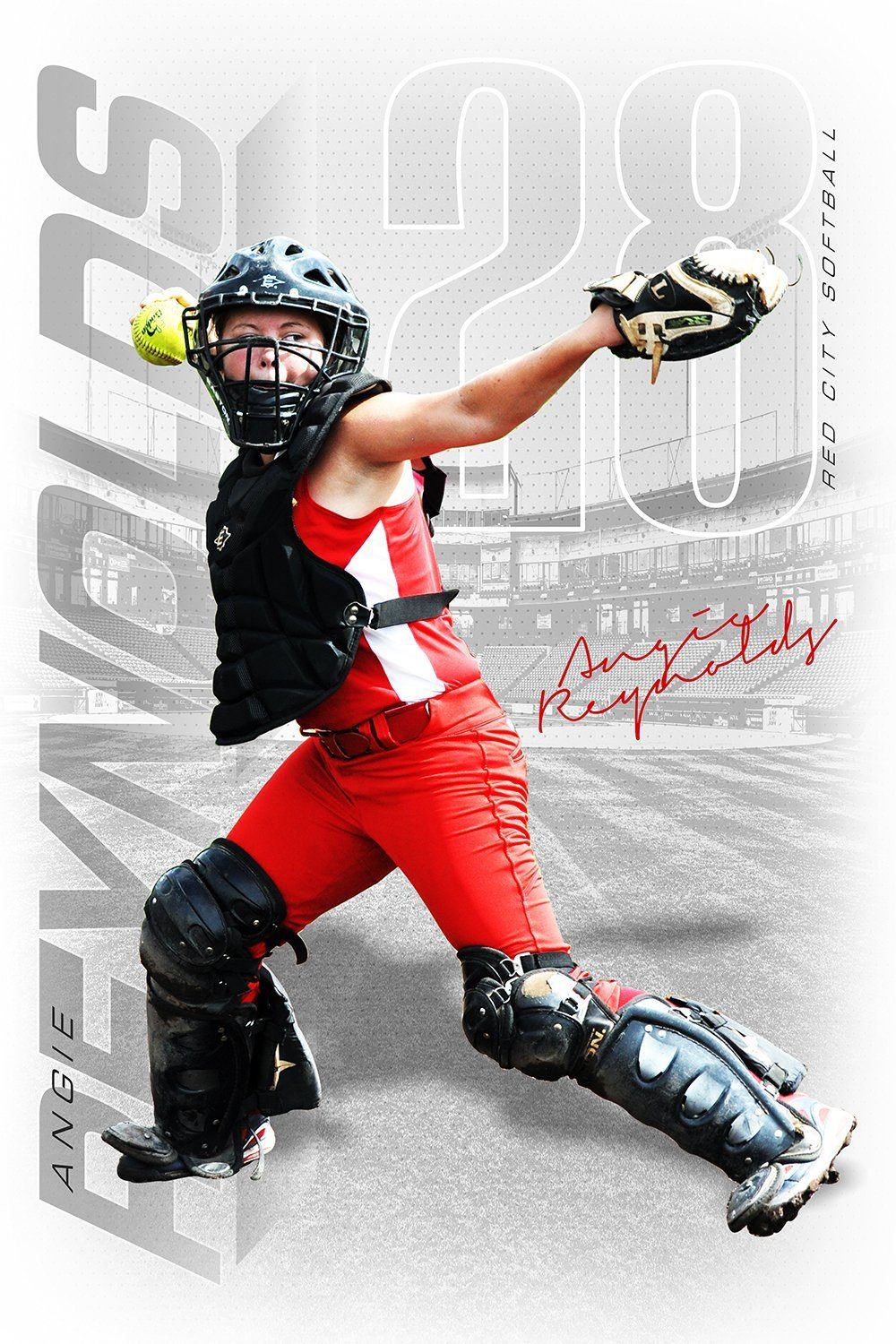 Stadium - Signature Series - Player Banner & Poster Template V-Photoshop Template - Photo Solutions